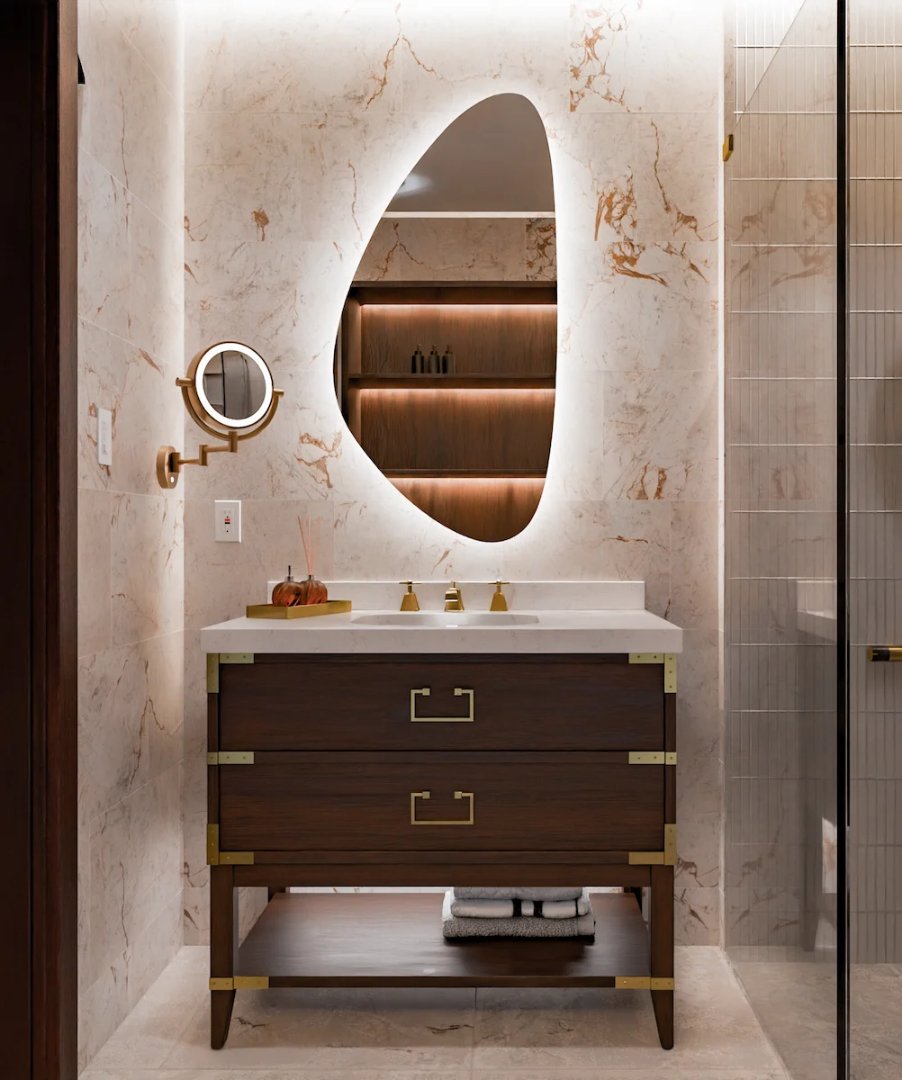 Vela Lighted Mirror Residential
